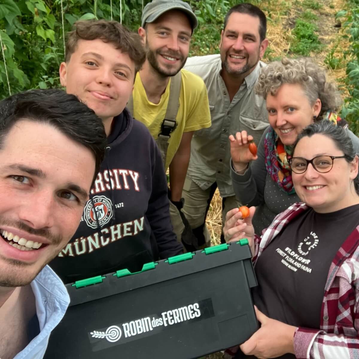 Das Team des Hofnetzwerkes la Riviera-Chablais mit Tanguy
